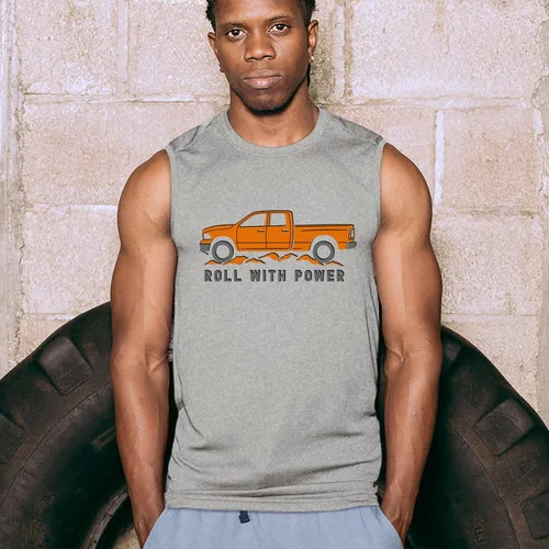 Miniatura 153 de Tee Hunt Camisetas gráficas y camisetas sin mangas para hombre Roll with Power Pickup Truck