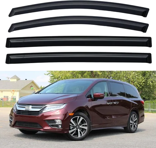 Miniatura 249 de YQAUTEC Viseras de Ventana Protectores de Lluvia para Honda Civic 2022 2023 2024 2025 2026, Deflectores de Viento de Ventilación de Ventana Fuera