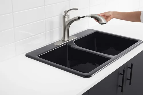 Miniatura 3 de Kohler K-R16399-SD-CP Elliston - Grifo para fregadero de cocina