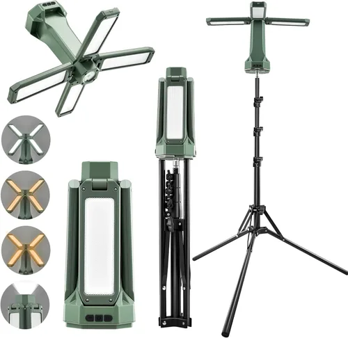 Miniatura 10 de SakerNeo Linterna y linterna de campamento de 6500 lm Banco de energía de 20000 mAh, tiempo de funcionamiento de 40 horas, trípode magnético 3