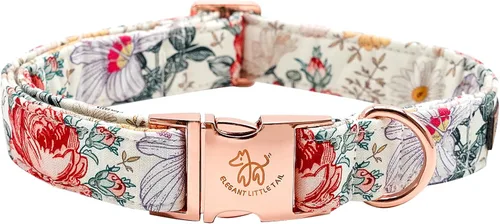 Miniatura 48 de Elegant little tail Collar para perro de Pascua, collar de perro con estampado de huevos de conejo, collar para mascotas, collar rosa para perros