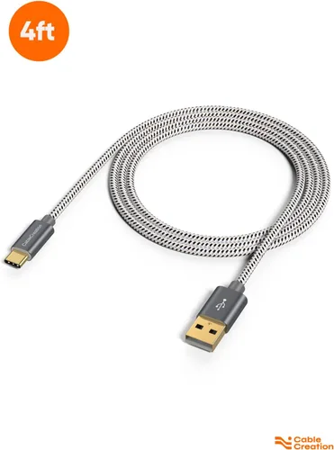 Miniatura 9 de CableCreation Cable USB C, cable corto USB a USB C 3A, cable de carga rápida trenzado USB C macho a USB macho para banco de energía, Galaxy S23