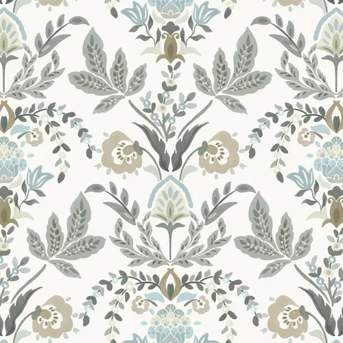 Miniatura 11 de Dimoon Papel tapiz de 78.7 x 17.3 pulgadas, papel de contacto para despegar y pegar, papel tapiz bohemio beige, marrón, floral, extraíble