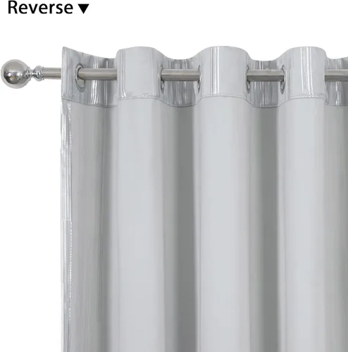 Miniatura 9 de always4u Cortinas de terciopelo suave de 108 pulgadas de largo con estampado de papel de aluminio de lujo, cortinas de dormitorio de eficiencia