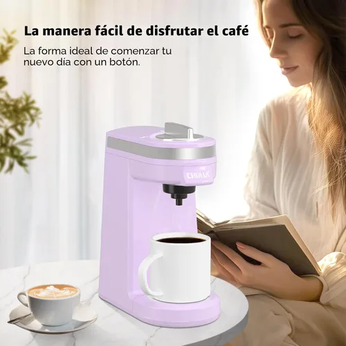 Miniatura 5 de Cafetera Mini CHULUX para Cápsula K, Cafetera de una sola porción para Americano de una Taza, Máquina de Café en Cápsulas Ligera, Lavanda