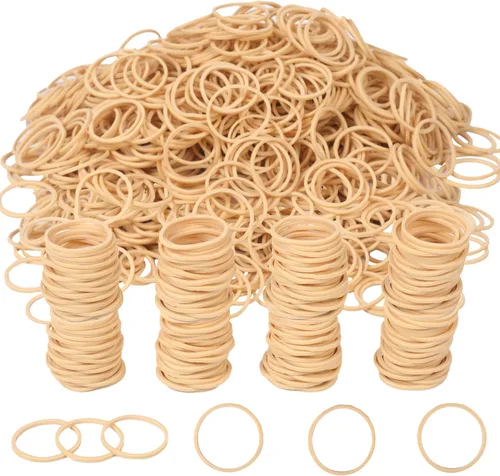 Miniatura 4 de AIWOQI Bandas de Goma Tamaño #10 Beige 760 piezas Aproximadamente 0.42 lb 1 pulgada Bandas Elásticas de Goma Marrón Claro #10 para Suministros