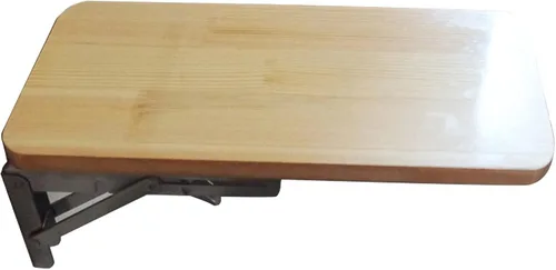 Mesa de pared plegable para cocina, sala de estar, soportes de madera maciza y acero inoxidable, mesas de montaje en pared, mesa de trabajo