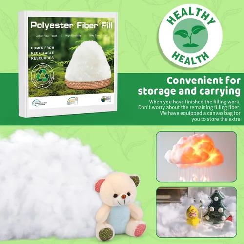 Miniatura 2 de Relleno de poliéster, decoraciones de Navidad para interiores, nubes blancas como la nieve artificiales de algodón para decoración, mantas de nieve