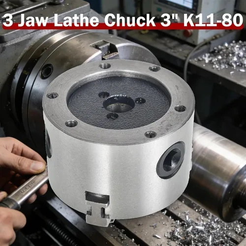 Miniatura 5 de 3 Mandíbula Torno Chuck Manual 3 "K11-80 Torno autocentrante Parte de perforación 3.150 in Total 2 Juego de mordazas