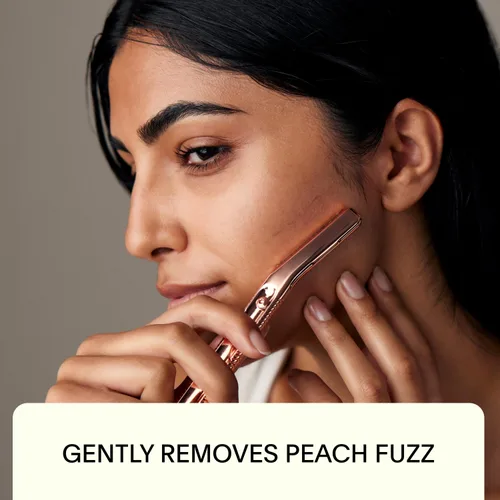 Miniatura 2 de Leaf Shave Leaf Dermaplaner, máquina de afeitar Dermaplane reutilizable de metal y herramienta exfoliante para mujeres, incluye clip de precisión