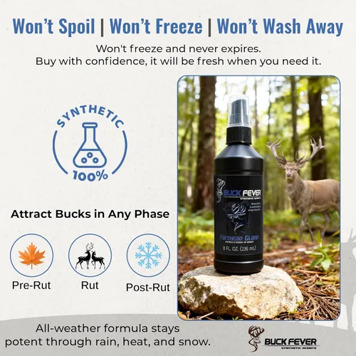 Miniatura 4 de Buck Fever Forehead Gland – Syntheticly Formulated Buck Lure & Deer Attractant (not just Limited to Whitetail Deer) for Mock Scrapes, Licking
