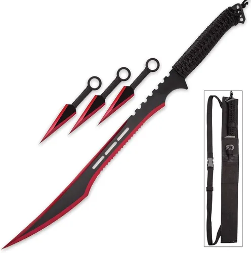 Miniatura 8 de Snake Eye Tactical - Espada Ninja de Diseño Fantástico con Funda de Nylon Negro