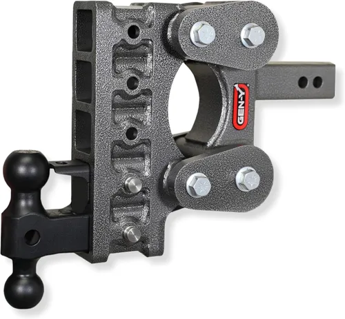 GEN-Y Hitch Enganche de remolque resistente para receptor de 2.5 pulgadas, caída y elevación de 7.5 pulgadas con 5 posiciones ajustables, incluye