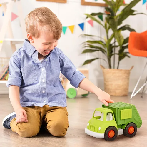 Miniatura 2 de Battat – Wonder Wheels – Camión de Reciclaje – 3 Compartimentos para Gestión de Residuos – Vehículo para Niños Pequeños – Reciclable – 1 año +