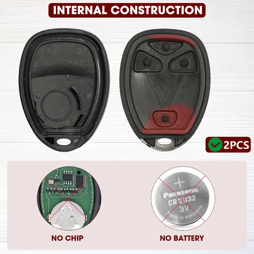 Miniatura 2 de Paquete de 2 fundas para llavero para Chevy Silverado 1500 2500 3500 HD Avalanche Equinox Express Traverse GMC Yukon Sierra Acadia Savana Buick