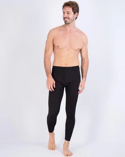 Miniatura 4 de Paquete de 3 ropa interior térmica para hombre, capa base, forro polar, pantalones de compresión con forro polar, bragueta funcional, parte inferior