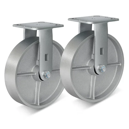 Miniatura 13 de Ruedas giratorias de 4 x 2 pulgadas, ruedas industriales resistentes, ruedas giratorias con rodamiento de rodillos - Ruedas de hierro fundido