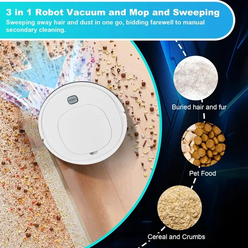Miniatura 2 de Robot aspirador, robot aspirador, fregona avanzada para evitar obstáculos, aspiradora robótica, aspiradora robótica delgada, diseño ideal para pelo