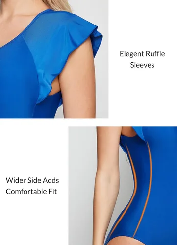 Miniatura 4 de BALEAF Women's Modest One Piece Swimsuits Short Sleeve Rash Guard Full Coverage Swimwear Push Up Bathing Suit