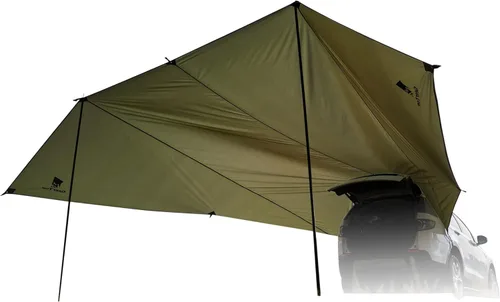 Miniatura 9 de GEERTOP Toldo grande para auto, lona para camping, mochilero, SUV, toldo para camioneta, protección solar impermeable, toldo para vehículo trasero