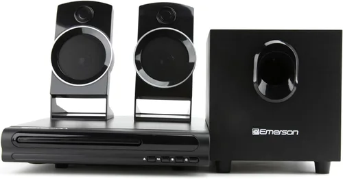 Emerson ED-8050 Reproductor de DVD de cine en casa de 2.1 canales y sistema de sonido envolvente con subwoofer, salida HDMI, reproducción USB y