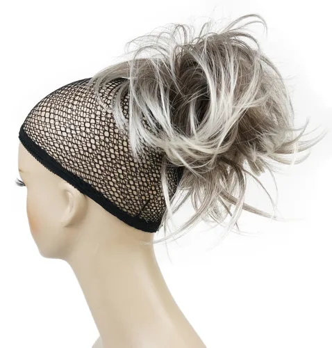 Miniatura 9 de Lydell Extensión de cabello sintético ajustable con pinza de mandíbula (marrón oscuro)