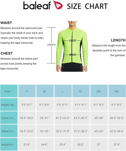Miniatura 7 de BALEAF Camiseta de ciclismo de manga larga para hombre, para ciclismo de carretera, para bicicleta de montaña, bolsillos con cremallera completa