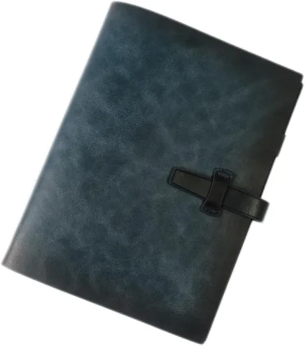 Miniatura 9 de Cuaderno de escritura en espiral de cuero genuino, cuaderno A5 con cubierta de cuero para hombres y mujeres, carpeta de 6 anillas, bloc de notas