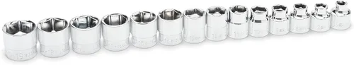 Miniatura 9 de GEARWRENCH 81395 Juego de 10 piezas de llaves de 1/4" de 6 puntas SAE con mango corto
