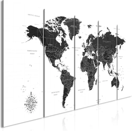 Miniatura 18 de artgeist Lienzo decorativo para pared, mapa del mundo, 40 x 16 pulgadas, 5 unidades, decoración del hogar, enmarcado, estirado, foto, pintura