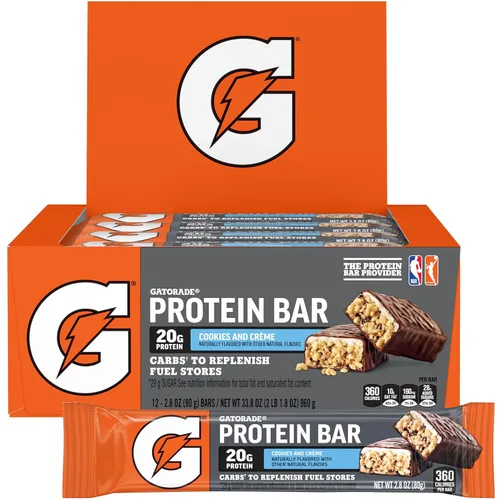 Miniatura 10 de Gatorade - Barras de recuperación de proteína de suero de leche, 12 unidades, sabor malvavisco (paquete de 1)