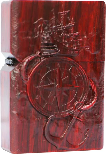 Miniatura 15 de Carcasa exterior de palisandro Huanghuali natural tallado para módulo Zippo (1000 brazos Avalokiteshvara de la diosa 3#)