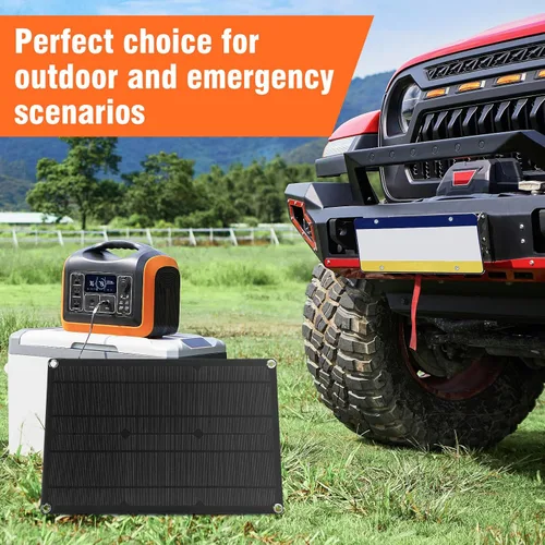 Miniatura 6 de Cargador de batería de panel solar de 20 W 12 V, kit de alimentación de panel solar de 12 V con cables de conversión SAE para automóvil, RV, barco