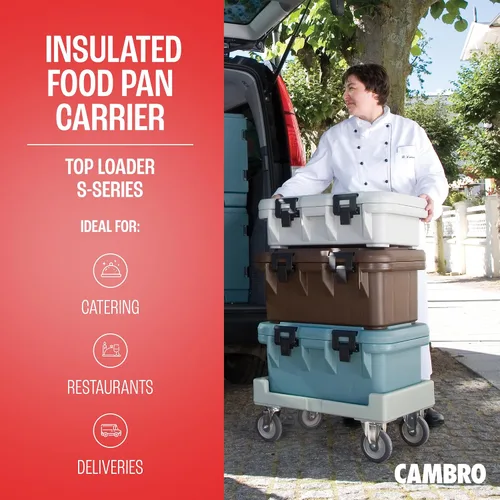 Miniatura 2 de Cambro Transportador de bandejas de alimentos aislado - Caja profunda de 15 cm y calentador de alimentos para catering y transporte - Carga superior