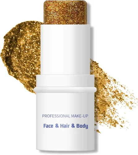 Miniatura 14 de KYDA Barra de purpurina corporal, gel grueso con purpurina para rostro y cabello corporal, pintura holográfica brillante de lentejuelas de sirena