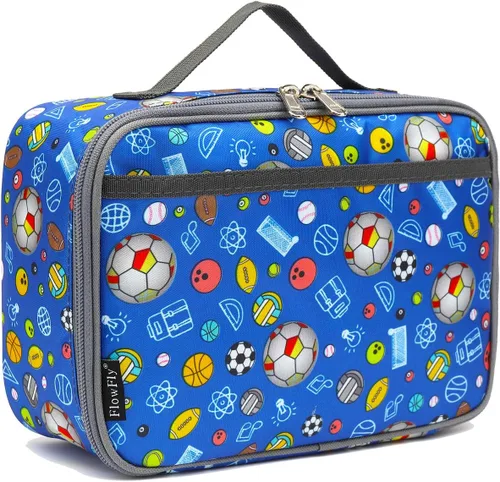 Miniatura 16 de FlowFly Lonchera para niños, bolsa suave aislada, mini hielera para el regreso a clases, kit de bolsa térmica para comidas, para niñas, niños, Avión