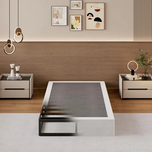 Miniatura 16 de SHLAND Base para somier Queen de 2 pulgadas de perfil bajo, láminas de cama de montaje fácil, estructura metálica resistente, base de apoyo para 2