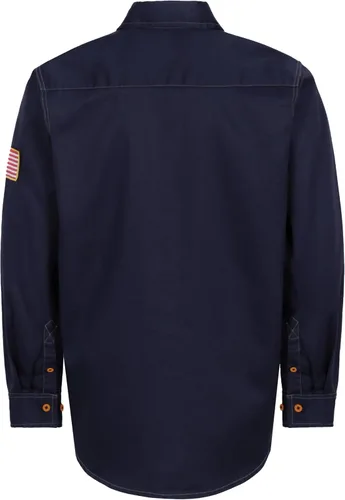 Miniatura 6 de BOCOMAL Camisas FR para hombre, resistentes al fuego, peso ligero, NFPA2112, camisa de soldadura ignífuga, acabado repelente al agua y al aceite