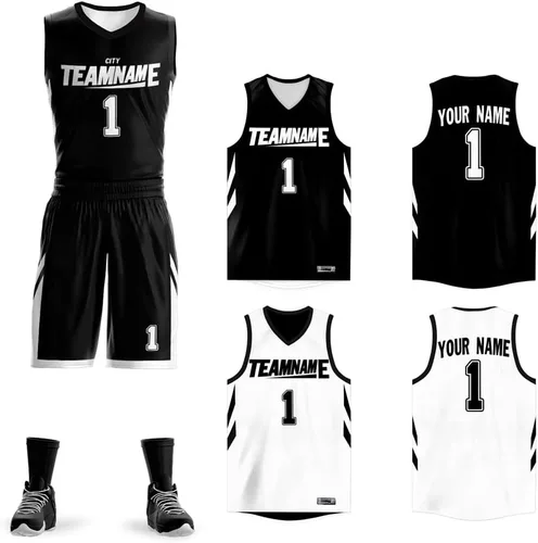 Miniatura 6 de Personalizado Hombres Juventud Reversible Jersey de baloncesto Uniforme Impreso Nombre Personalizado Número Ropa Deportiva Tamaño Grande