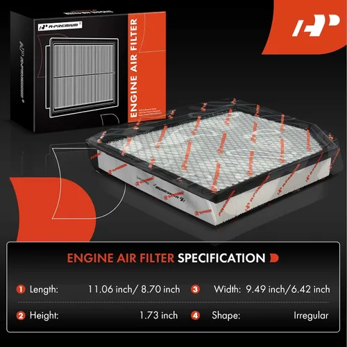 Miniatura 2 de A-Premium Filtro de aire de motor compatible con Dodge Durango 2021-2021 y Jeep Grand Cherokee 2018-2021, V8 6.2L