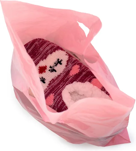Miniatura 2 de Stephanie Imports Made In USA - Paquete de 125 bolsas de plástico rosa brillante (12 x 15 pulgadas) con asas troqueladas Rosado