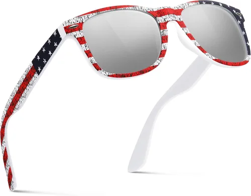 Miniatura 36 de FEIDUSUN Lentes de sol polarizados para hombre y mujer, lentes de sol retro negros para conducir, pescar, protección UV