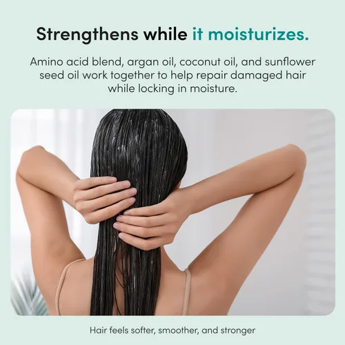 Miniatura 3 de Hers Triple Threat Conditioner – Fórmula de aminoácidos, aceite de argán y aceite de coco – Acondicionador hidratante para todo tipo de cabello