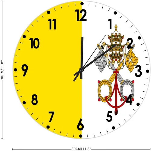 Miniatura 329 de Cheyan Reloj de pared con bandera de Canadá de 12 pulgadas, silencioso, sin tictac, de PVC, funciona con pilas, reloj redondo decorativo, regalo