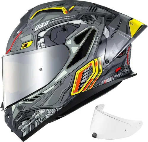 Miniatura 11 de ILM Cascos de motocicleta de cara completa para hombres y mujeres con Pinlock Powersports Street Racing Cascos para Motos DOT Modelo MF510