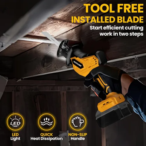 Miniatura 4 de Sierra de recíproca inalámbrica para batería Dewalt 20 V, motor sin escobillas de 3 velocidades variables 0-3500, cambio de hoja sin herramientas