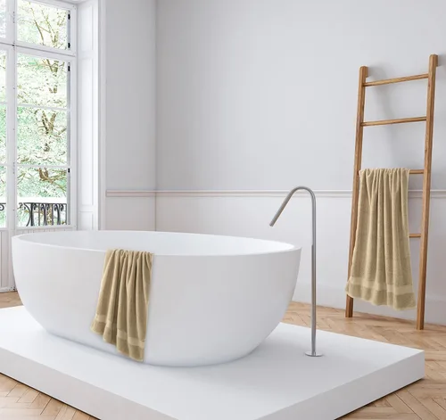 Miniatura 5 de Oakias Toallas de baño beige de alta calidad, paquete de 2, 27 x 54 pulgadas, altamente absorbentes, toallas de baño de lujo de 21.16 oz/m²