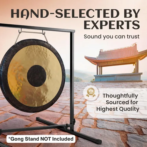 Miniatura 2 de The Gong Shop Gong chino hecho a mano, lavado rico y tonos de resonancia profunda para meditación, curación de sonido, yoga o decoración del hogar