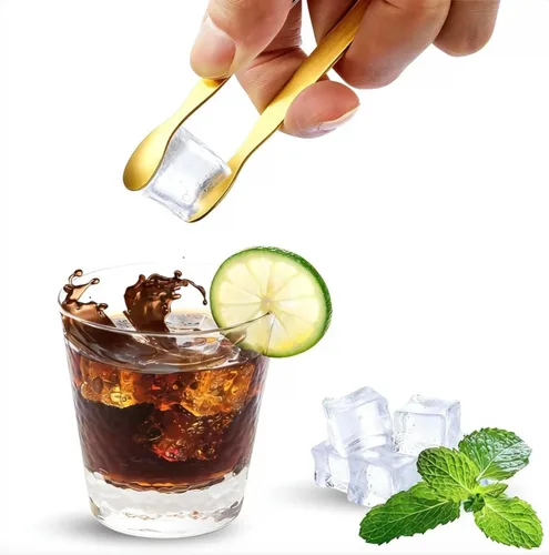Miniatura 5 de Pinzas de hielo para cubos de azúcar, pinzas pequeñas de acero inoxidable para servir aperitivos, pinzas de cocina pequeñas para fiestas de té