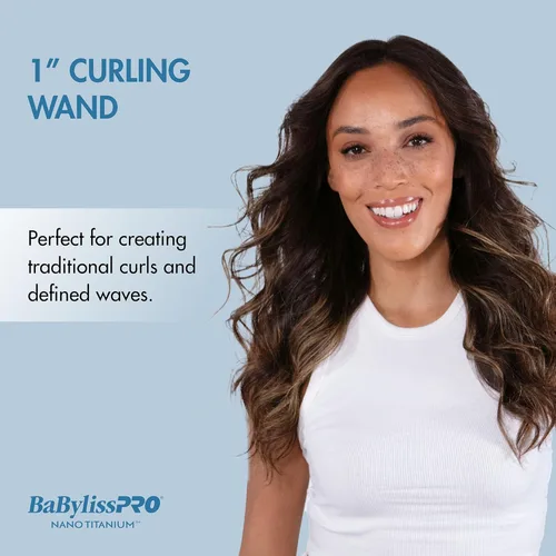 Miniatura 3 de BabylissPRO Nano Titanium Professional Curling Wand For All Hair Types, Reaches 430 Degrees For Long Lasting Curls
